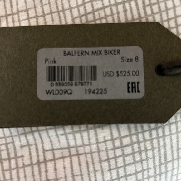 ALL SAINTS Balfern leather and suede biker jacket size 8 - Picture 9 of 9